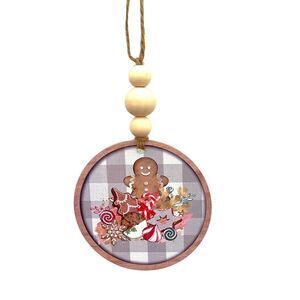 Gingerbread Treats and Sugar and Spice Sweets Christmas Holiday Ornament Metal